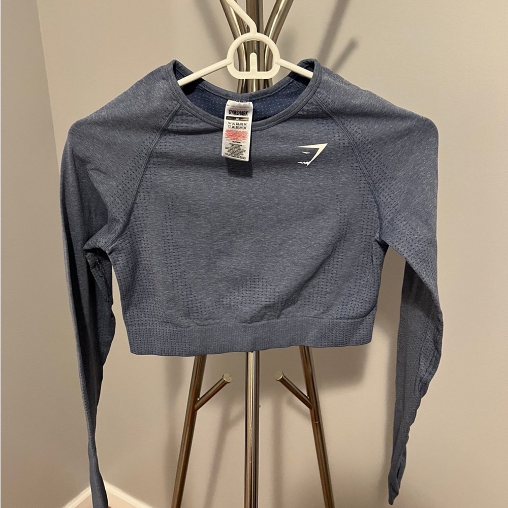 Gymshark Heather Blue Performance Top